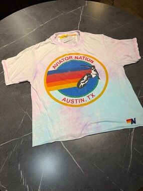 Aviator Nation Tie-Dye Logo Tee AUSTIN, TX